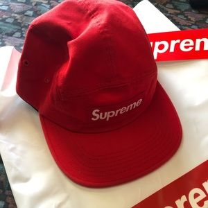 Supreme Washed Chino Twill Camp Cap - Red - SS19